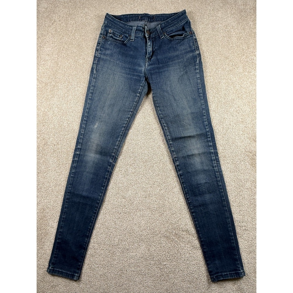Levi's Skinny Jeans Womens 5 Medium Blue Denim Cotton Stretch Medium Wash Travel